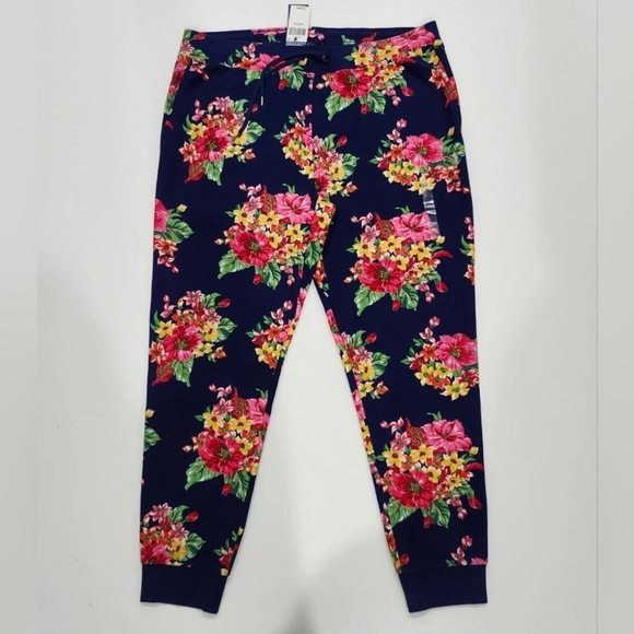 Polo Ralph Lauren Mens Double Knit Multicolor Floral Jogger Sweatpants Size XXL